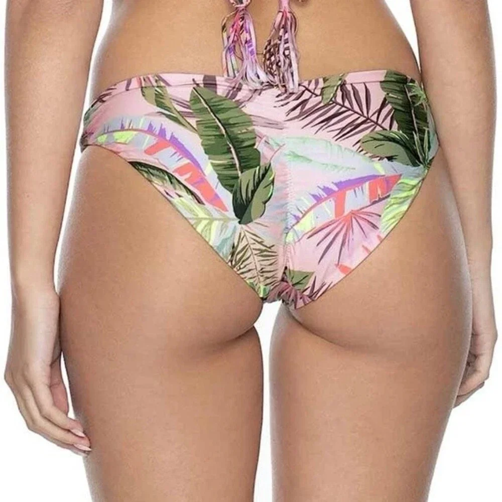 NWT PQ Swim Bahamas Basic Ruched Teeny Cut Bikini Bottoms Size Medium PILYQ NEW